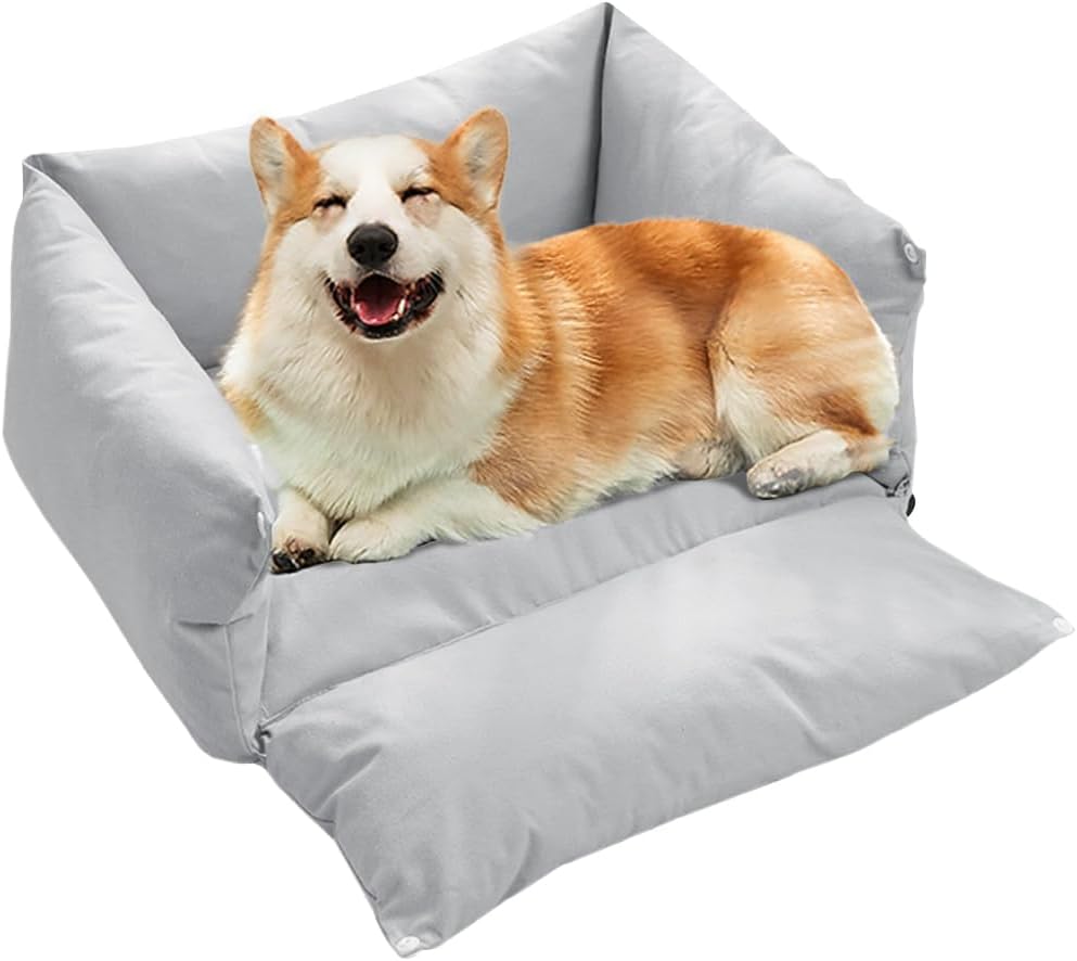 Bidasonペット ベッド クッション 猫 ソファー 犬 2way使える 顎のせ ふわふわ 柔らか 可愛い 取り外し可能 コットン 通気 滑り止め 寝床 洗える 小型犬 猫ハウス ペット用品 通年