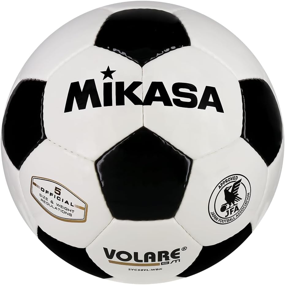 ミカサ(MIKASA) サッカーボール 5号 SVC50VL-WBK 日本サッカー協会 検定球 (一般・大学・高校生・中学生用) ホワイト/ブラック