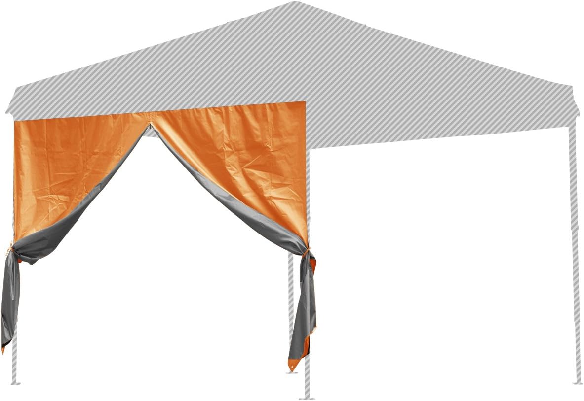 FIELDOOR サイドシート(横幕) タープテント2.5x2.5m専用(サイドシートのみ)【ウォールジップタイプ】 スチール製・アルミ製共通(G03モデル) (オレンジ)