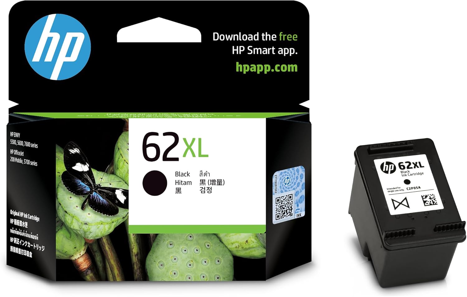 HP 純正 インクカートリッジ HP 62XL ブラック 増量 | 国内正規品 (C2P05AA)