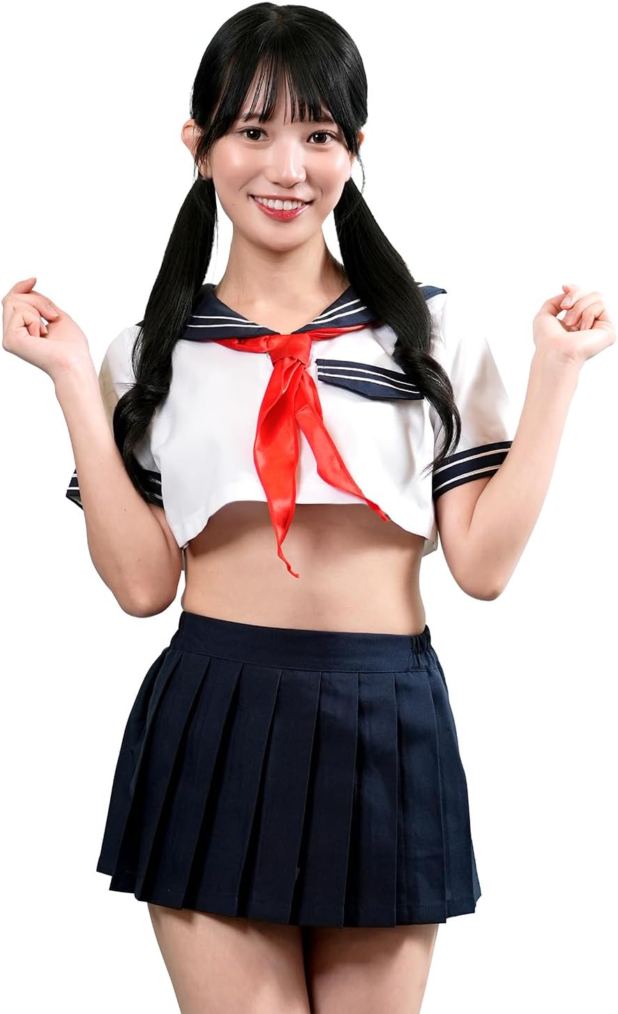 BeWith ベリーショート セーラー服 制服 紺 白 Mサイズ コスプレ コスチューム レディース