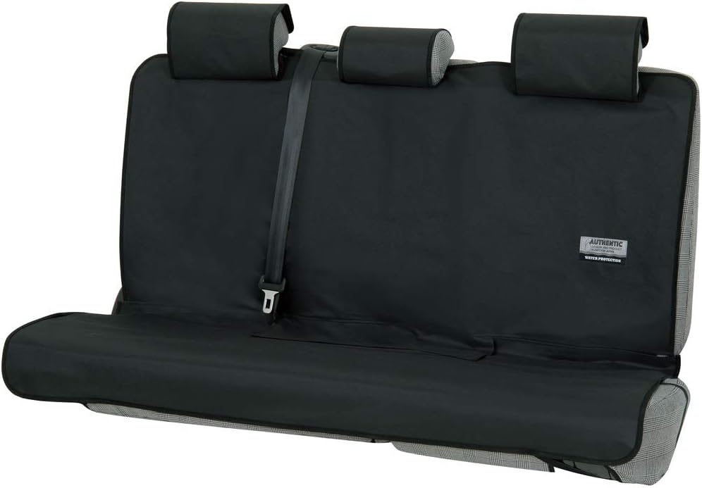 ボンフォーム(BONFORM) シートカバー ファインテックス 軽/普通車 後席単品 防水 取付簡単 丸洗いOK リヤ(シートベルト対応) ブラック 4361-28BK