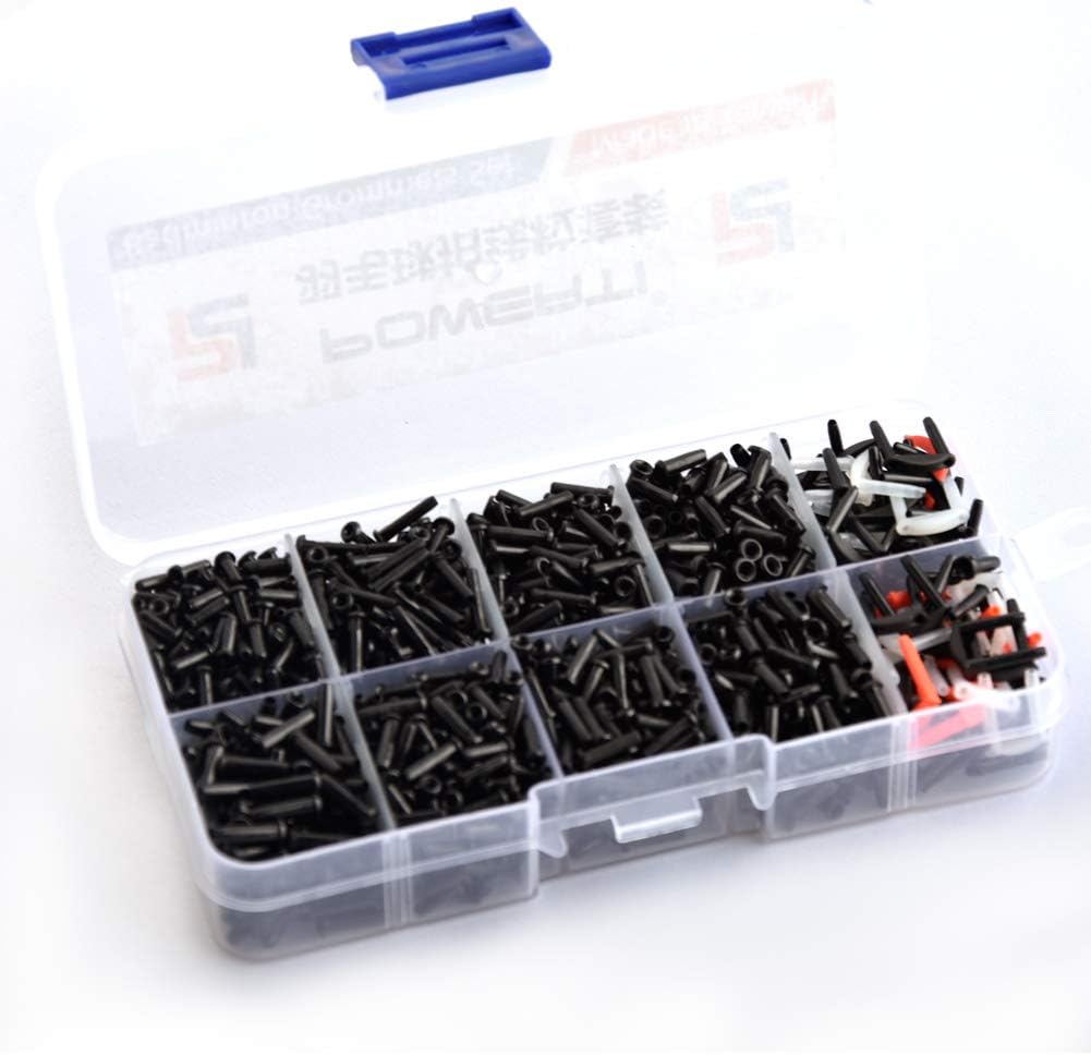 バドミントングロメット ユニバーサル バドミントンラケット ラケット グロメット アイレット 交換用ストリングアクセサリー ギア機器 - ブラック