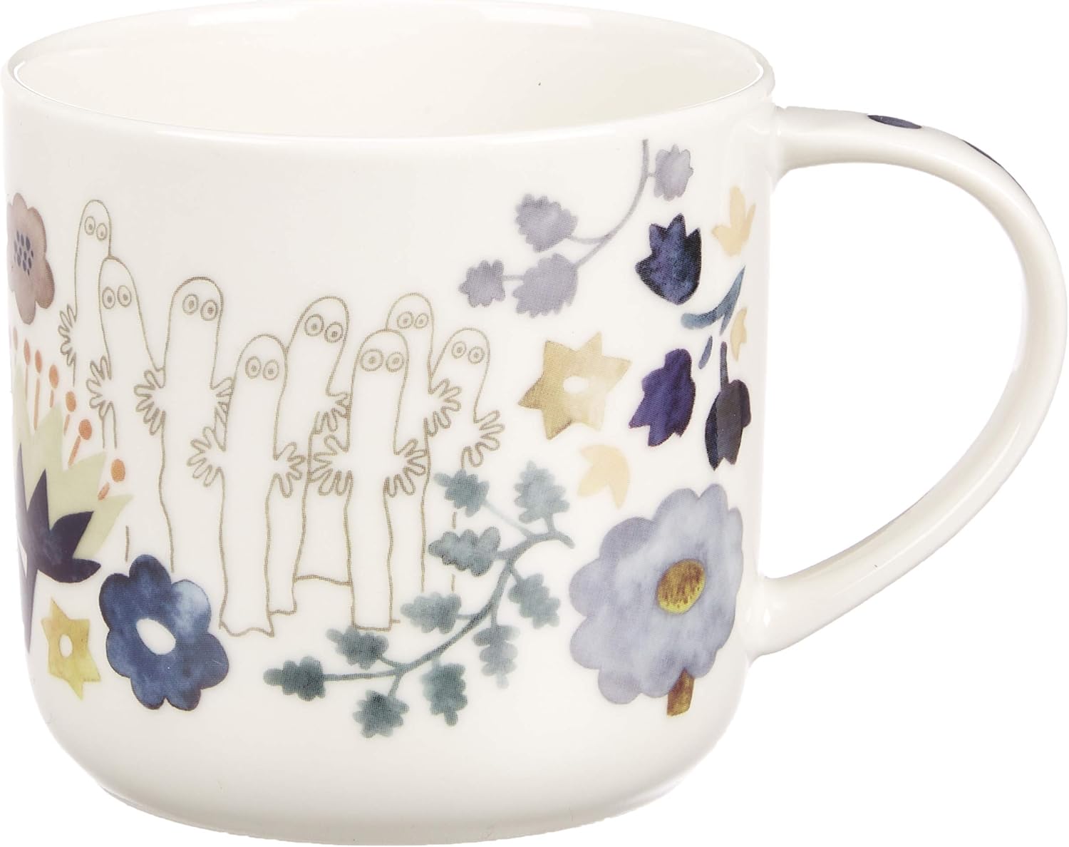 山加商店 MOOMIN ( ムーミン )「 ハーバリウム 」 マグカップ 大きめ 350ml ニョロニョロ グッズ ムーミン カップ 花柄 北欧 食器 プレゼント 電子レンジ対応 誕生日プレゼント 女性 日本製 MM2104-11