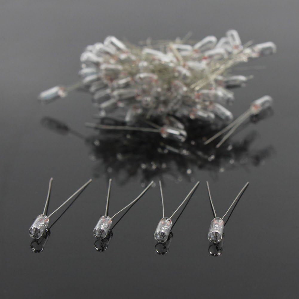 ジオラマ電飾などに ムギ球 100個セット 4mm 12V 50mA 透明 小型 電球 電車模型 鉄道模型 建物模型 模型電飾 ジオラマ MP12W-100JP