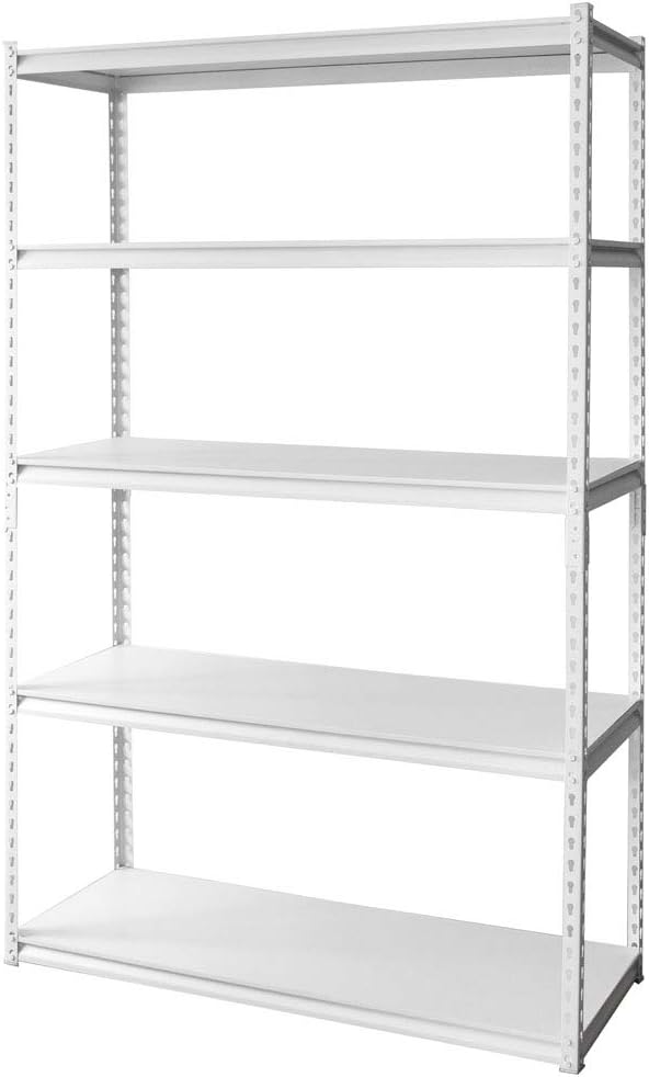 アイリスプラザ ラック スチールラック メタルラック 幅120cm 5段 STR-1200 ホワイト 幅約120×奥行約46×高さ約183㎝