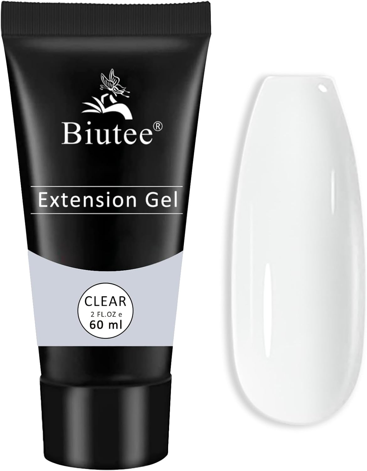 Biutee 長さだしポリジェル 60g クリア UV/LED対応 セルフネイル用 ビルダージェル 爪補強 長さだしチップ 長さ出しジェル | 爪の長さだしや補強に使えるポリジェル。UV/LEDライト対応で、ネイルチップやブラシと組み合わせてセルフネイル練習にも便利です 爪の長さだし・亀裂補強・厚み出しに対応 ネイルチップやフォームと組み合わせて成形