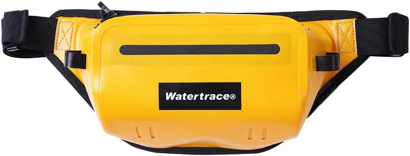 Watertrace防水 シュノーケリングバッグ ウエストバッグ カヌー カヤック サーフィン ボート 収納パック 釣り キャンプ パドルボード ジェットスキー オートバイ ドライバッグ ファニーパック(Yellow)