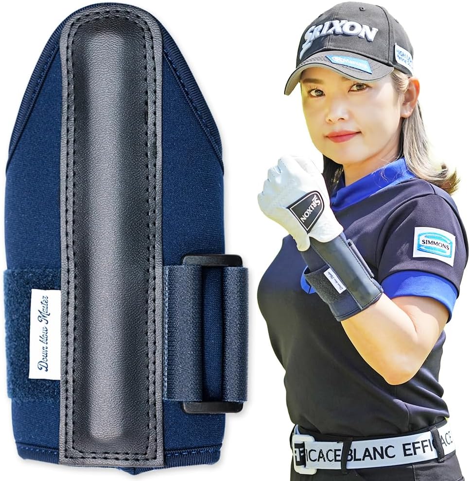 ダウンブローマスター【正規品】ネイビー【青山加織プロ監修】 ゴルフ 練習器具 手首矯正 ハンドファースト 習得 動画講座7本付き Down blow Master ゴルファボ GOLFavo