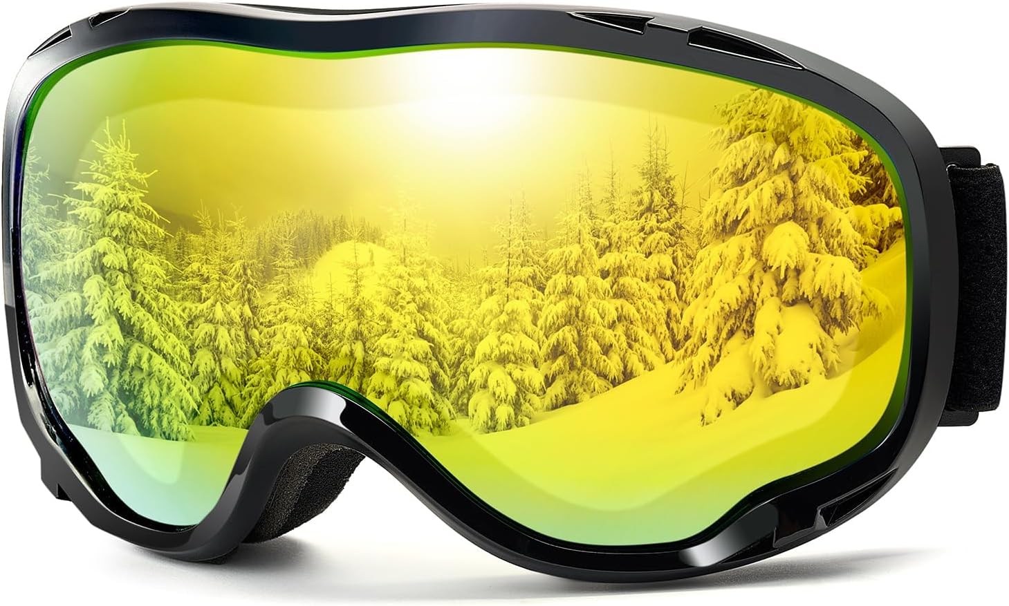 [Laberush] スキーゴーグル 曇り止め ダブルレンズ REVOミラー スキー ゴーグル スノーゴーグル OTG 400UVカット 耐衝撃 メガネ対応 ヘルメット対応 スポーツゴーグル 超防風/防雪/防塵 軽量 ゴーグルケース付 ストラップ調節可能 登山/スキー/バイク/サバゲー/アウトドアスポーツに 男女兼用