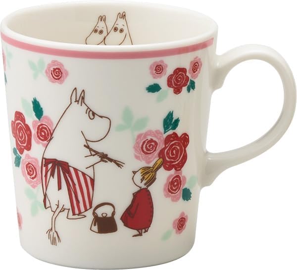 MOOMIN (ムーミン) マグカップ 約300ml ムーミンママ All about Moominmama 花柄 母の日 ピンク 日本製 MM7801-11