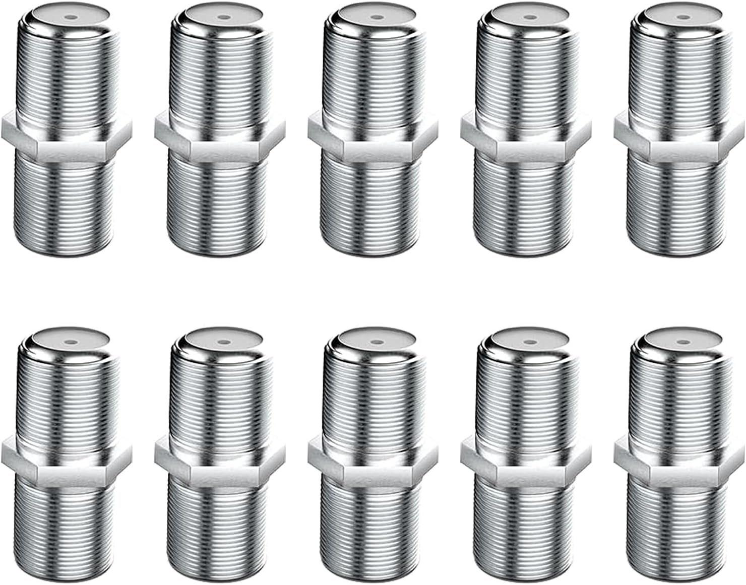 アンテナケーブル 延長コネクタ 10個入り中継アダプタ メス/メス ネジ式F型コネクタ用 (10個)