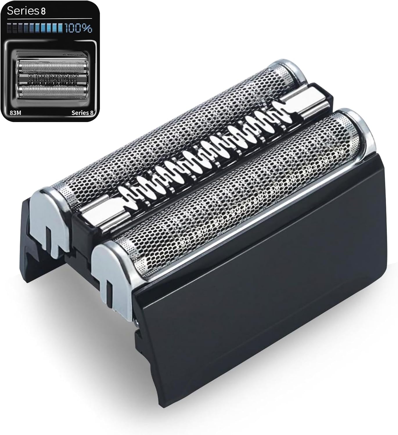 ブラウンシェーバー 対応 シリーズ8 替刃 F/C 83M 互換品 Braun Series 8 シェービング替刃 網刃・内刃一体型 メンズシェーバー用 電気シェーバー交換ヘッド 髭剃り交換ヘッド カミソリアクセサリ (83M ブラック)