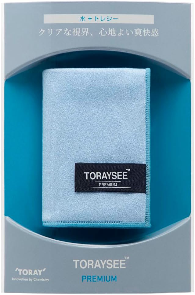 東レ(TORAY) トレシー クリーニングクロス メガネ拭き 厚手 吸水 速乾 液晶クリーナー スマホクリーナー 28cm×19cm 日本製 ブルー トレーシー プレミアム K1928-PREMIUM G102