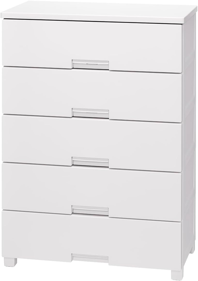 天馬 チェスト 完成品 フィッツチェスト 5段 タンス 幅75×奥行41×高さ105cm 収納ケース 衣装ケース ホワイト 7505