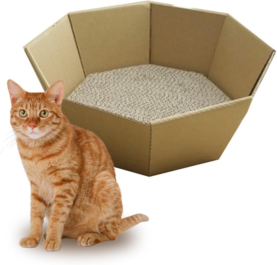 アイリスプラザ 猫の爪とぎ 8角形型 猫用